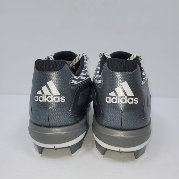 Adidas PowerAlley 3 TPU Men\'s White Black Baseball Cleats S84748 US Size 11.5